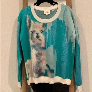 Anthropologie Llama Sweater